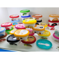 Benutzerdefinierte farbenfrohe iml gedruckte Behälter Schüssel Wanne Kiste Lebensmittelqualität PP Eisplastikbecher mit Deckellöffel